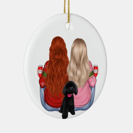 Aangepast beste vrienden voor eeuwig keramisch sie keramisch ornament (Rechts)