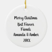 Aangepast beste vrienden voor eeuwig keramisch sie keramisch ornament (Achterkant)