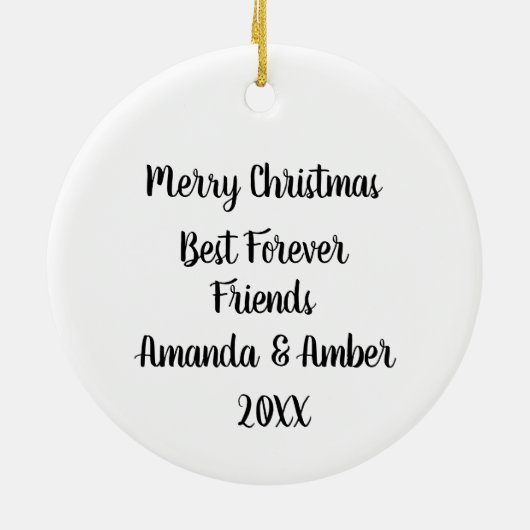 Aangepast beste vrienden voor eeuwig keramisch sie keramisch ornament (Achterkant)