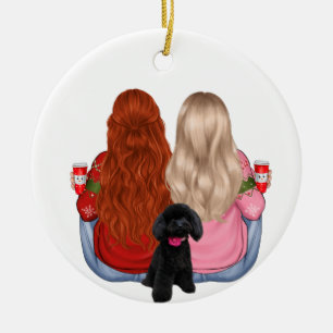 Aangepast beste vrienden voor eeuwig keramisch sie ornament