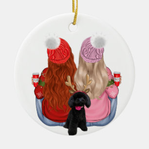 Aangepast beste vrienden voor eeuwig keramisch sie ornament