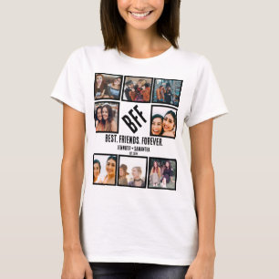 Aangepast beste vrienden voor ooit BFF 8 Foto Coll T-shirt