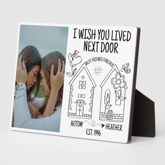 Aangepast beste vriendencadeautje Ik wens je de vo Fotoplaat (Zijkant)
