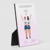 Aangepast beste vriendenportret fotoplaat (Zijkant)