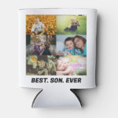 Aangepast beste zoon van 6 fotocollage blikjeskoeler (Voorkant)
