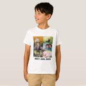 Aangepast beste zoon van 6 fotocollage t-shirt (Voorkant volledig)