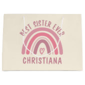 Aangepast beste zusje Ever Cute Rainbow Sister-cad Groot Cadeauzakje (Voorkant)
