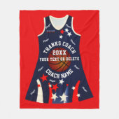 Aangepast bestelde NetBall-mandje Fleece Deken (Voorkant)
