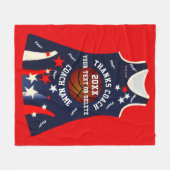 Aangepast bestelde NetBall-mandje Fleece Deken (Voorkant (Horizontaal))