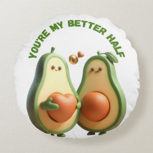 Aangepast betere helft avocado Propose Day cadeau Rond Kussen