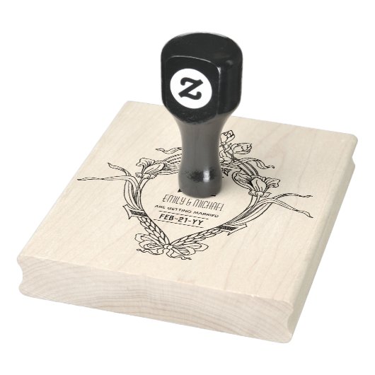 Aangepast Bewaar de Datum ART DECO Gatsby Style Rubberstempel (Stempel)