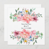 Aangepast Bewaar de datum Bloemkaart Save The Date (Voorkant / Achterkant)