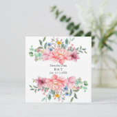 Aangepast Bewaar de datum Bloemkaart Save The Date (Staand voorkant)