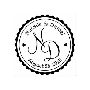 Aangepast Bewaar de datum Bruiloft Rubber Stempel
