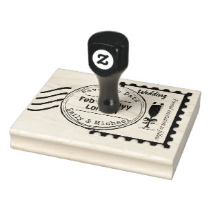 Aangepast Bewaar de Datum Bruiloft Stempel Verzend