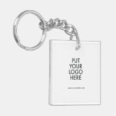Aangepast, bewerkbaar, branding sleutelhanger (Voorkant Links)