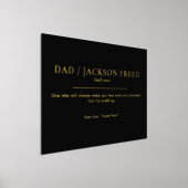 Aangepast bewerkbare vaders Dag DAD Gold Folie Afdrukken (Laagn)