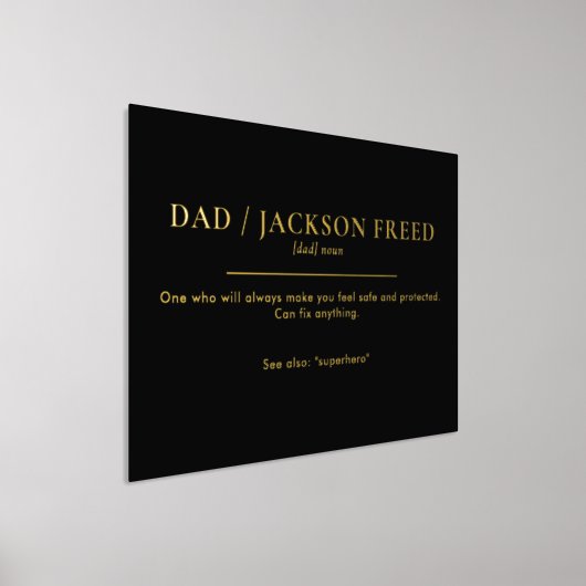 Aangepast bewerkbare vaders Dag DAD Gold Folie Afdrukken (Laagn)