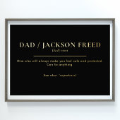 Aangepast bewerkbare vaders Dag DAD Gold Folie Afdrukken