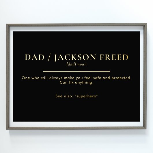 Aangepast bewerkbare vaders Dag DAD Gold Folie Afdrukken