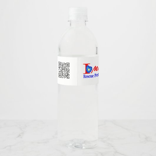 Aangepast bewerken waterfles etiket (Achterkant)