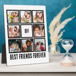 Aangepast BFF Beste vrienden voor 8 Foto collage Fotoplaat