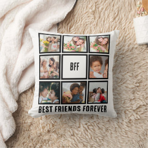 Aangepast BFF Beste vrienden voor 8 Foto collage Kussen