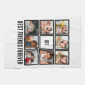 Aangepast BFF Beste vrienden voor 8 Foto collage Theedoek (Horizontaal)