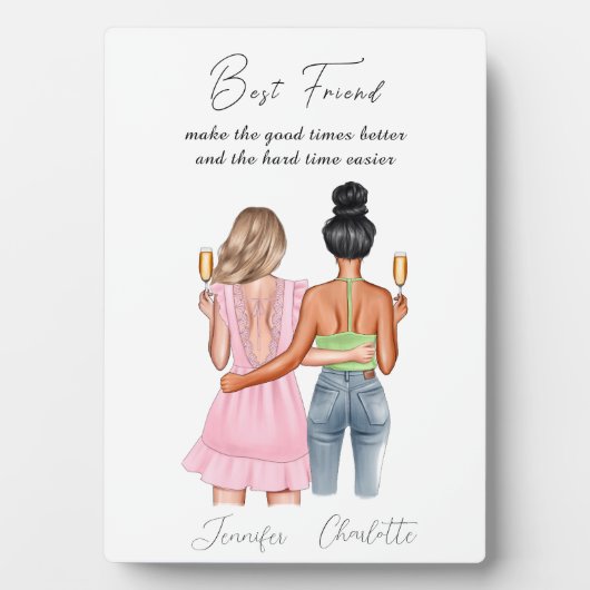 Aangepast BFF-portret Fotoplaat (voorkant)