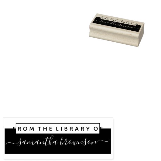Aangepast bibliotheekboek rubberstempel (Gestempeld)