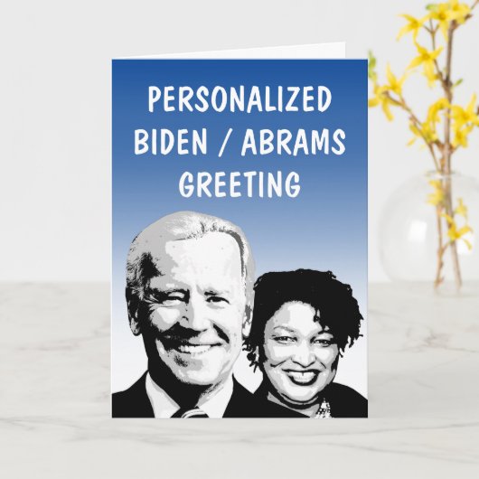 Aangepast Biden 2020-Wenskaart Kaart (Gele Bloem)