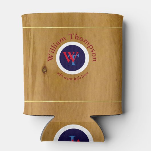 aangepast biermonogram ( naam en initialen ) op ho blikjeskoeler (Achterkant)