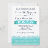 Aangepast bij Zee nautische bruiloft uitnodigingen (Voorkant)