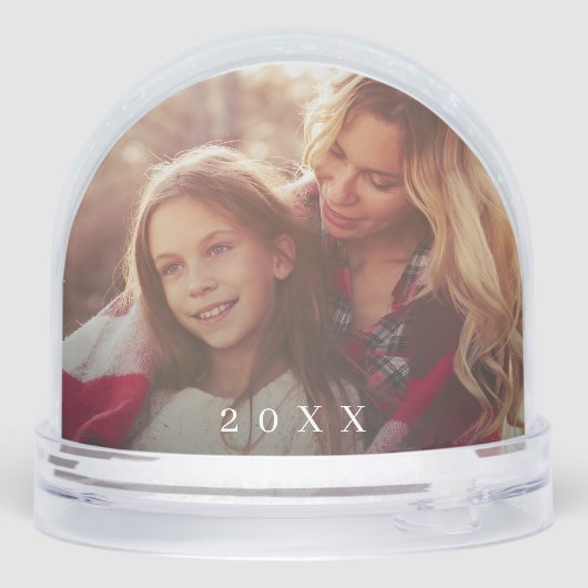 Aangepast bijschrift & jaarfoto sneeuwbol (Achterkant)