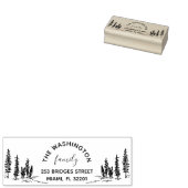 Aangepast bijtend adres voor retournering van pine rubberstempel (Gestempeld)