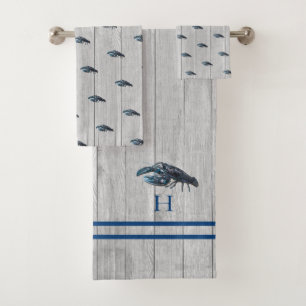 Aangepast bijtend blauw Hoesje met blauw lak, grij Bad Handdoek