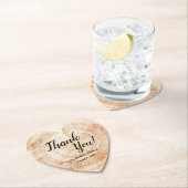 Aangepast bijtend hout dank je huwelijk kartonnen onderzetters (Insitu)