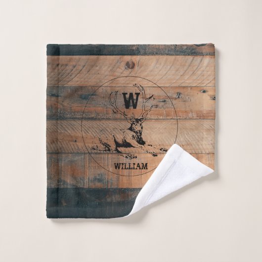 Aangepast bijtend hout, textiel en meer monogram bad handdoek (Wasdoekje)