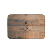Aangepast bijtend hout, textiel en meer monogram badmat (Voorkant)