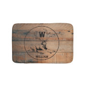 Aangepast bijtend hout, textiel en meer monogram badmat (Voorkant)
