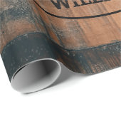 Aangepast bijtend hout, textiel en meer monogram cadeaupapier (Rol Hoek)