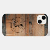 Aangepast bijtend hout, textiel en meer monogram Case-Mate iPhone case (Achterkant (horizontaal))