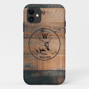 Aangepast bijtend hout, textiel en meer monogram Case-Mate iPhone case