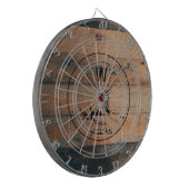 Aangepast bijtend hout, textiel en meer monogram dartbord (Voorkant Links)