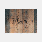 Aangepast bijtend hout, textiel en meer monogram fleece deken (Voorkant (Horizontaal))