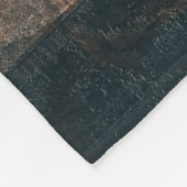 Aangepast bijtend hout, textiel en meer monogram fleece deken (Hoek)