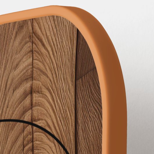 Aangepast bijtend hout, textiel en meer monogram pickleball paddle (Links Detail)