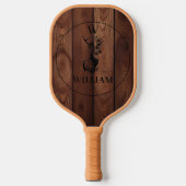 Aangepast bijtend hout, textiel en meer monogram pickleball paddle (Voorkant)