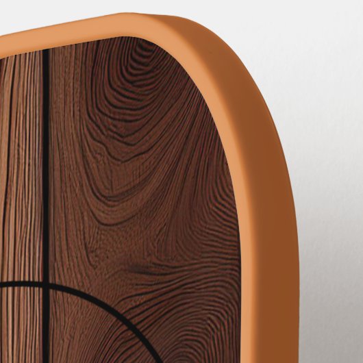 Aangepast bijtend hout, textiel en meer monogram pickleball paddle (Links Detail)