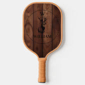 Aangepast bijtend hout, textiel en meer monogram pickleball paddle (Achterkant)